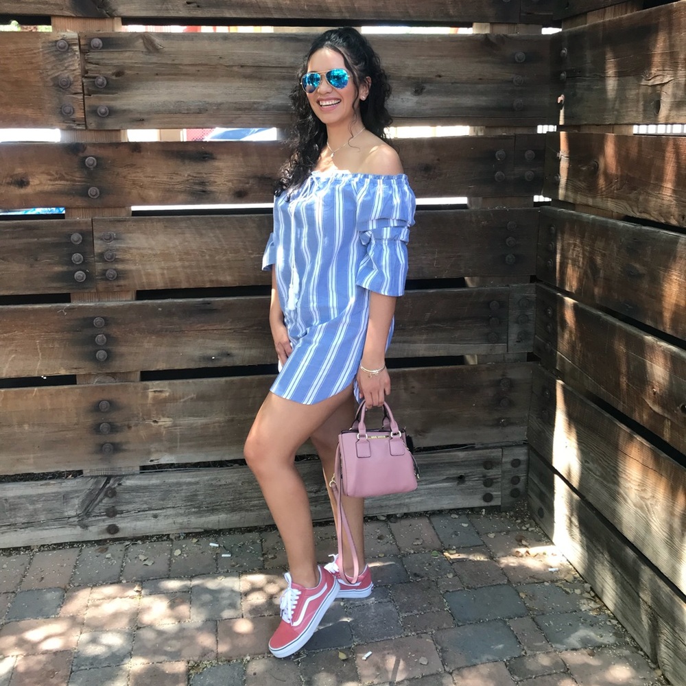 Off shoulder mini dress